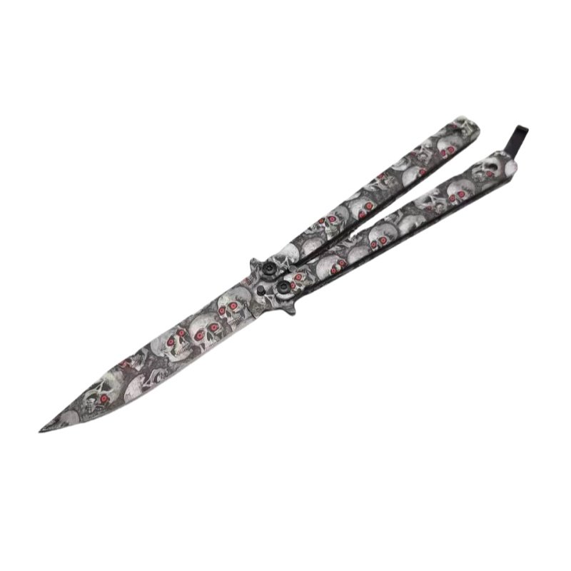 Red Eye Skull Butterfly Knife Red Eye Skull Butterfly Knife