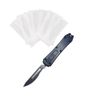 Nóż do kartonów Scalpel użytkowy Nóż With 10 Blade Nóż Black Box Cutter