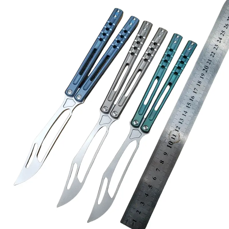 20211226122883838383.webp Trener noża motylkowego heone titanium handle orca killer whale practice blade butterfly fling nóż
