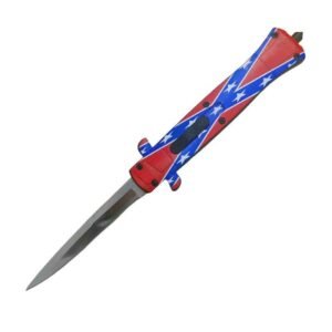 Nóż stiletto sprężynowy 9 Inch Flag Stiletto OTF Switchblade