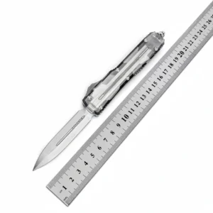 Duży nóż OTF Transparent Handle OTF