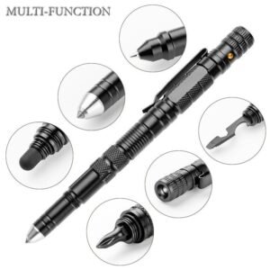 Kubotan Multi Function taktyczny Pen Emergency Flashlight Screwdriver Bottle Opener Window Breaker outdoorowy survivalowy Self Rescue EDC Tool