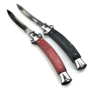 Nóż stiletto Red or Black wood Stiletto nóż flick nóż switchblade składany nóż