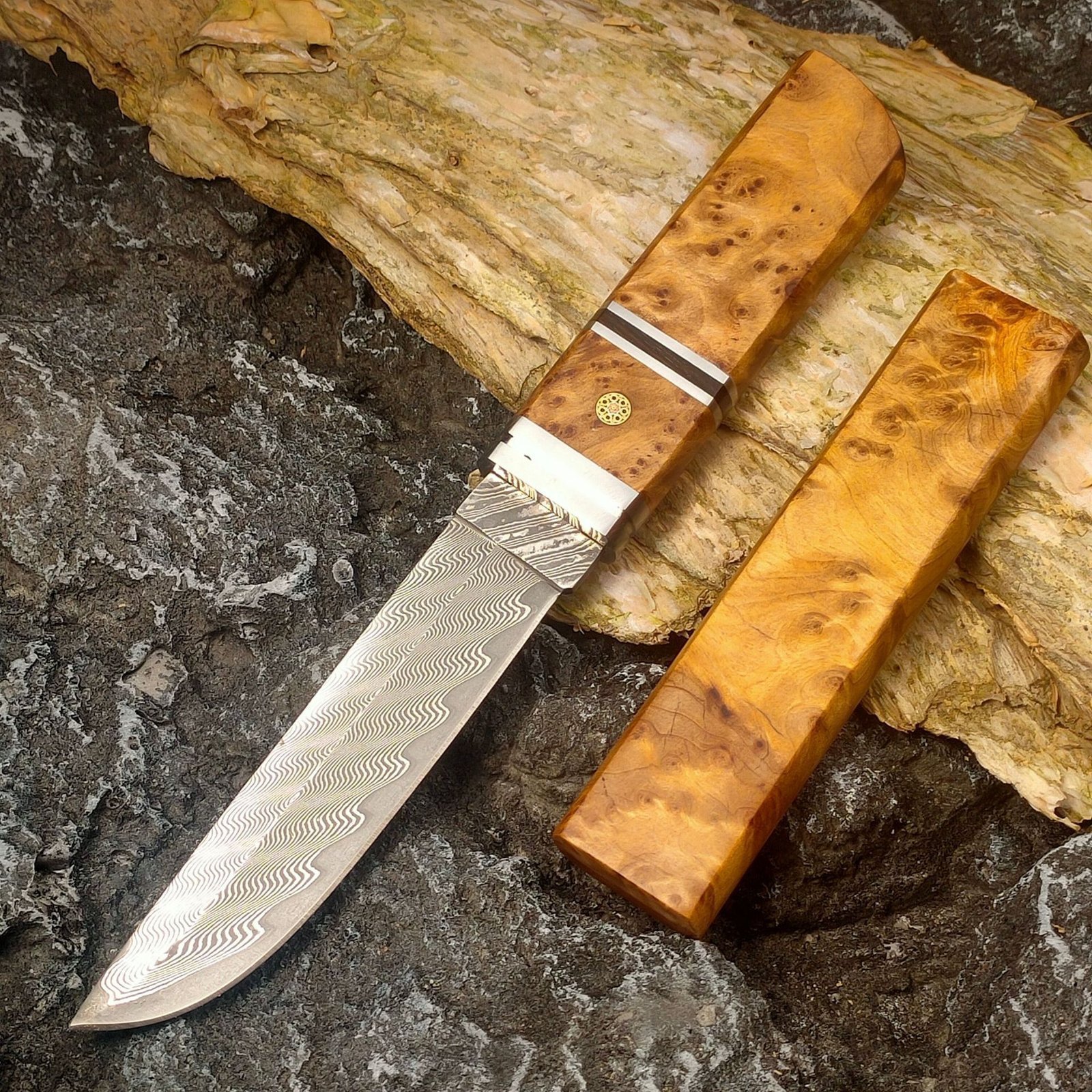 O1CN01C2PWOi1S5MHyT4VcZ_2217256102195-0-cib.jpg Nóż damasceński Thuja solid wood damasceński steel sharp gift nóż