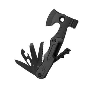 Siekiera Multifunctional survival axe pliers składany nóż pliers hammer with flint multi-purpose tool portable life-saving axe---BLACK