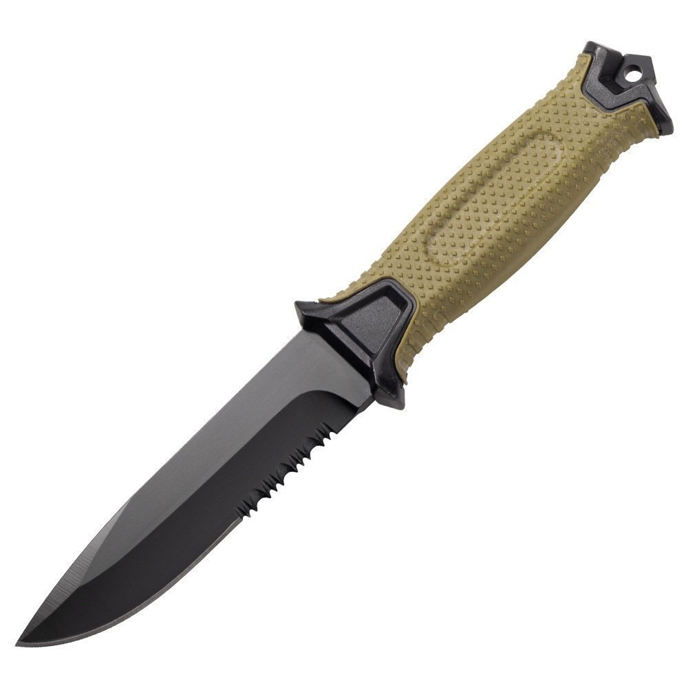 O1CN01NOBwTc1hy3rGxkRyp_2217774964345-0-cib.jpg Nóż ze stałą głownią Explorer II outdoor half-tooth hunting nóż wilderness exploration self-defense nóż—Green