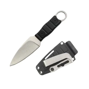 Nóż ze stałą głownią outdoorowy straight nóż, high hardness, sharpness, tactical small straight nóż, with K sheath A-7 Stonewashed/Black handles