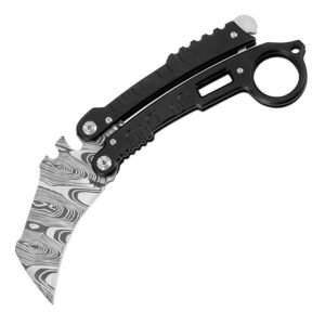 Składany karambit Karambit Nóż kempingowy taktyczny Nóż High Hardness Etched Butterfly Claw Nóż Handmade Nóż