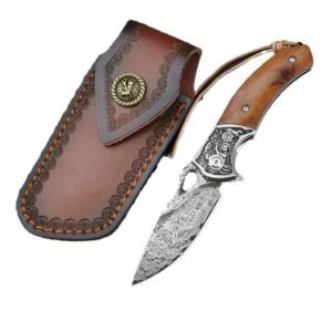 Nóż damasceński outdoorowy nóż VG-10 damasceński steel składany nóż collection camping field sand iron wood color shell składany nóż