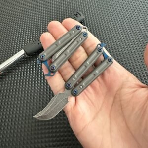 Nóż motylkowy Mini Butterfly Nóż Mini Balisong Tainless Steel Practice Nóż Key Sharp Fruit Nóż