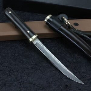 Nóż damasceński Longlin damasceński steel nóż, hardness and sharpness, outdoor straight nóż