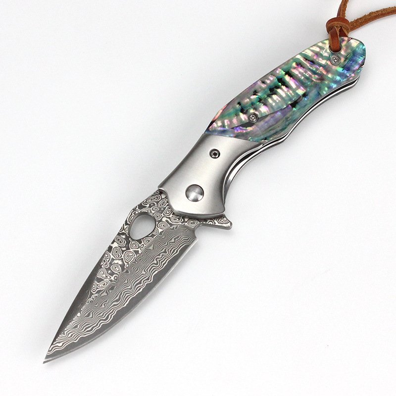 O1CN01rXQziz1P1kFZFmd1k_2215916341781-0-cib.jpg Nóż damasceński outdoorowy nóż 305 high hardness sandalwood handle 76 layer damasceński color shell handle składany nóż