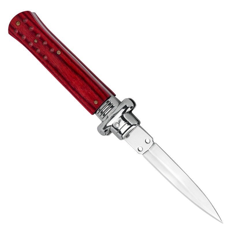 O1CN01sQzj5F24AM9kq47ev_2214186857350-0-cib.jpg Nóż stiletto Stiletto nóż switchblade flick nóż multifunctional składany nóż-Red
