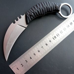 Karambit ze stałą głownią Karambit Nóż G10 Handle Claw Nóż With Kydex Sheath Handheld Edc Nóż-Sliver