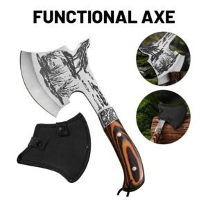 Siekiera MultiPurpose Siekiera, survivalowy Siekiera Multi-function outdoorowy kempingowy taktyczny Wolf-head Siekiera myśliwski Tools Portable…