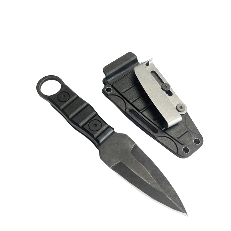a-2.webp Nóż ze stałą głownią outdoorowy straight nóż, high hardness, sharpness, tactical small straight nóż, with K sheath A-2 stone wash/black handle