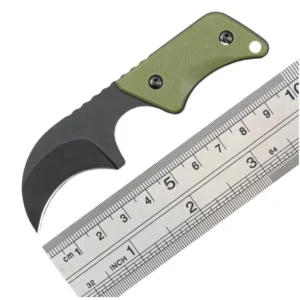 Nóż na szyję Neck Nóż G10 handle with kydex sheath EDC tool -Greeng