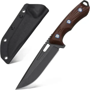 Nóż ze stałą głownią EF127 fixed straight nóż 14C28N steel + coarse grain imported linen handle survivalowy nóż