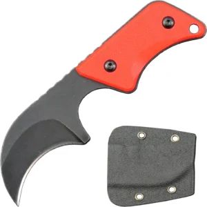 Nóż na szyję Neck Nóż G10 handle with kydex sheath EDC tool -Orange