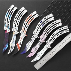 Nóż motylkowy CSGO CSGO Butterfly Slaughter BALISONG Trainer Nóż Upgraded