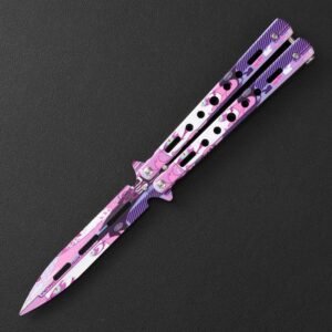 Butterfly knife butterfly knife unsharpened all-steel butterfly knife sling knife folding knife butterfly knife trainer practice knife